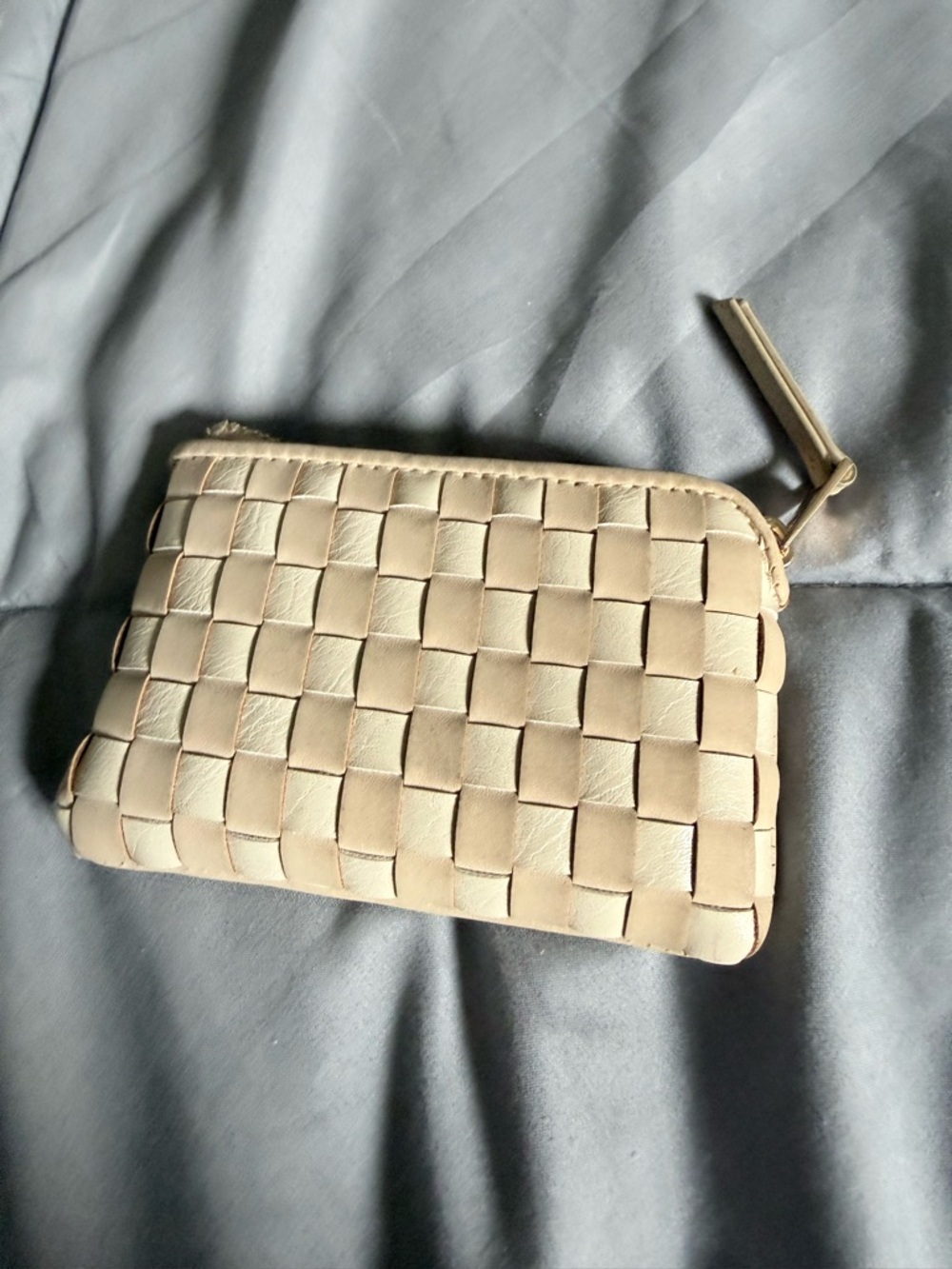 Universal Thread Woven Zip Pouch - Beige